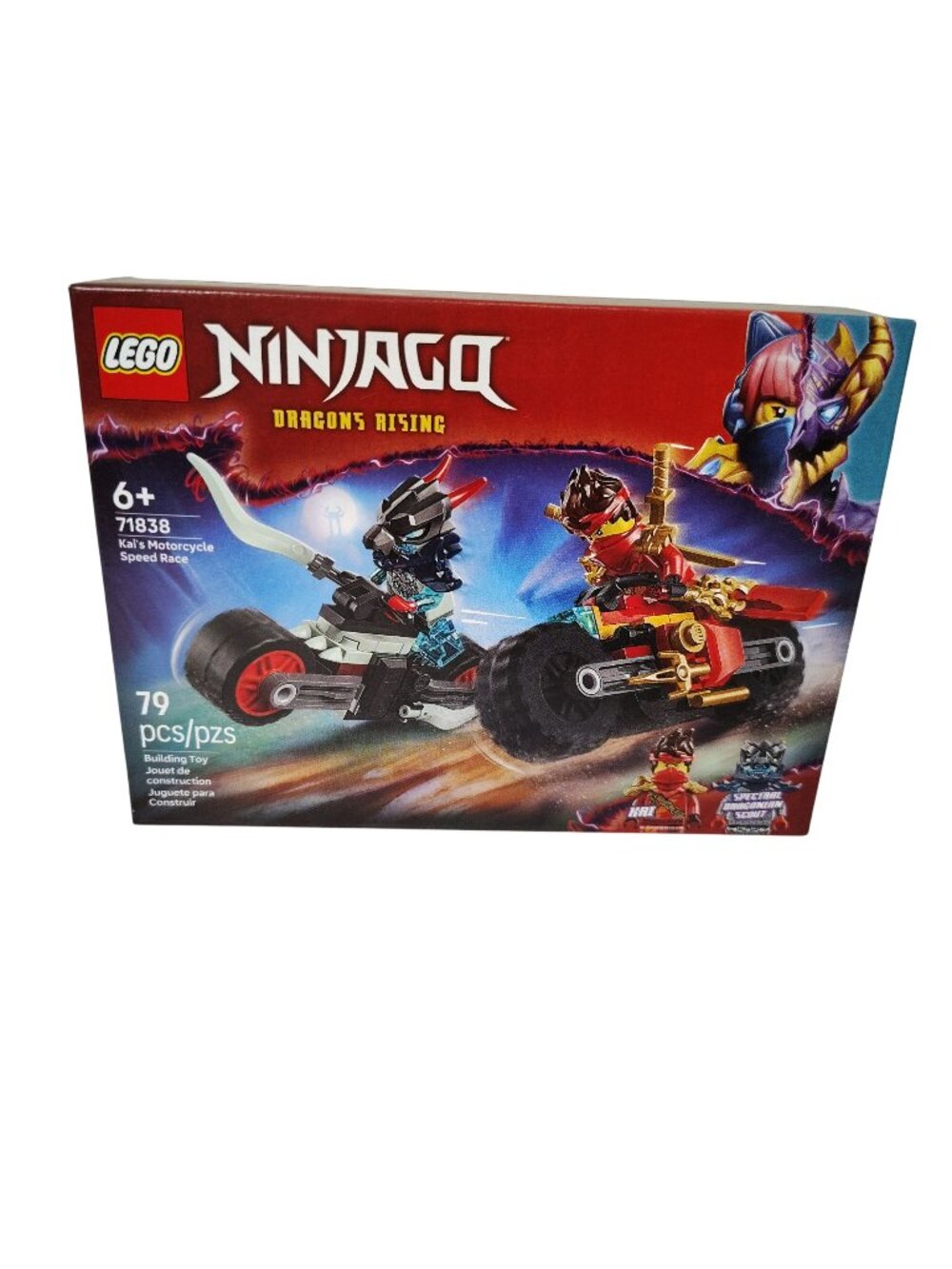Lego Ninjago 71838 Dragons Rising Kais Motorcycle Speed Race Building Toy
